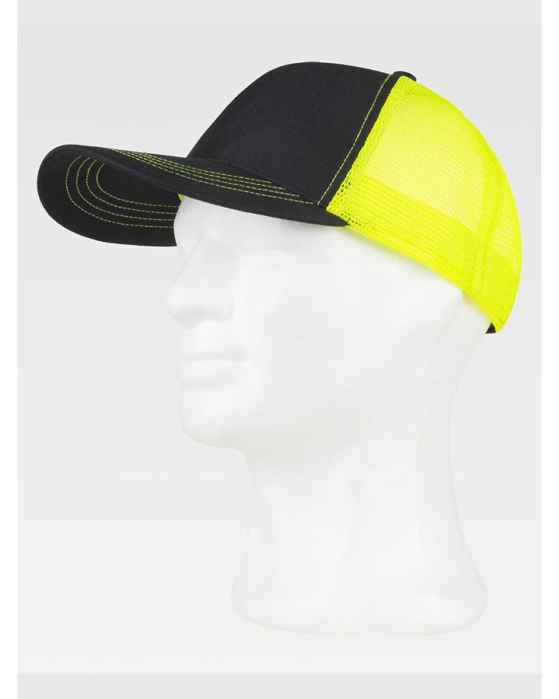CAPPELLO VISIERA CURVA 6 PANNELLI MESH POSTERIORE