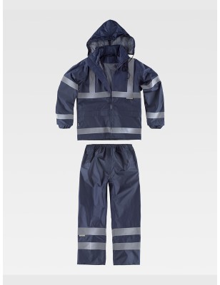 COMPLETO IMPERMEABILE GIACCA + PANTALONE ALTA VISIBILITA