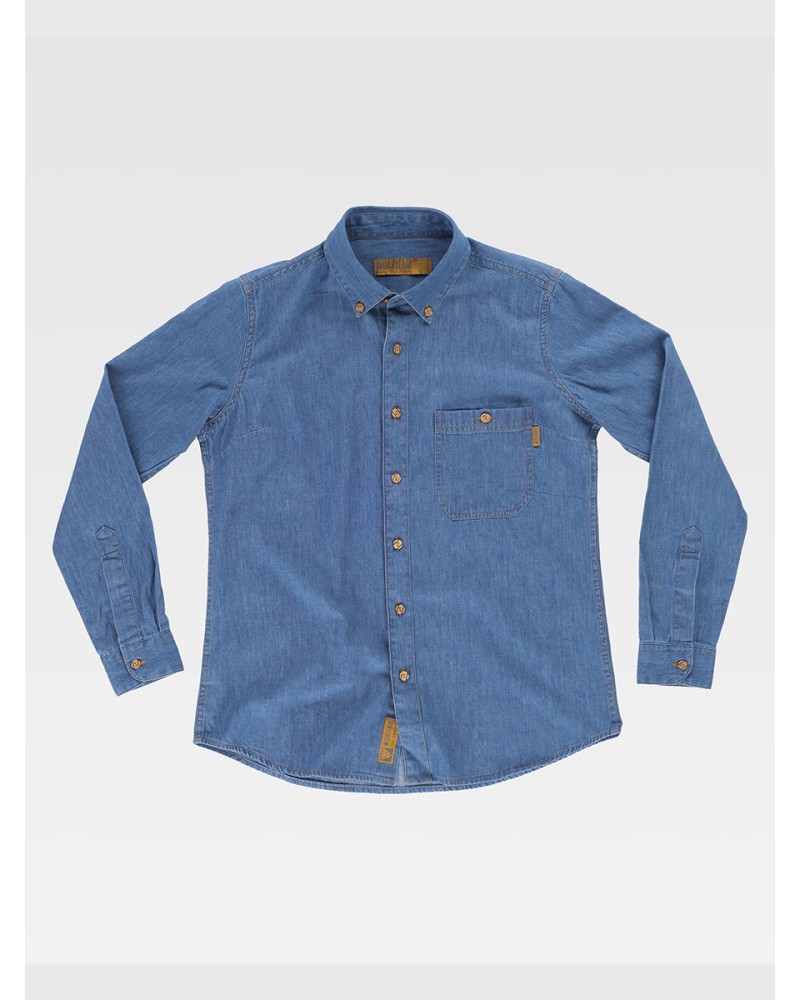 CAMICIA DONNA MANICA LUNGA COTONE DENIM