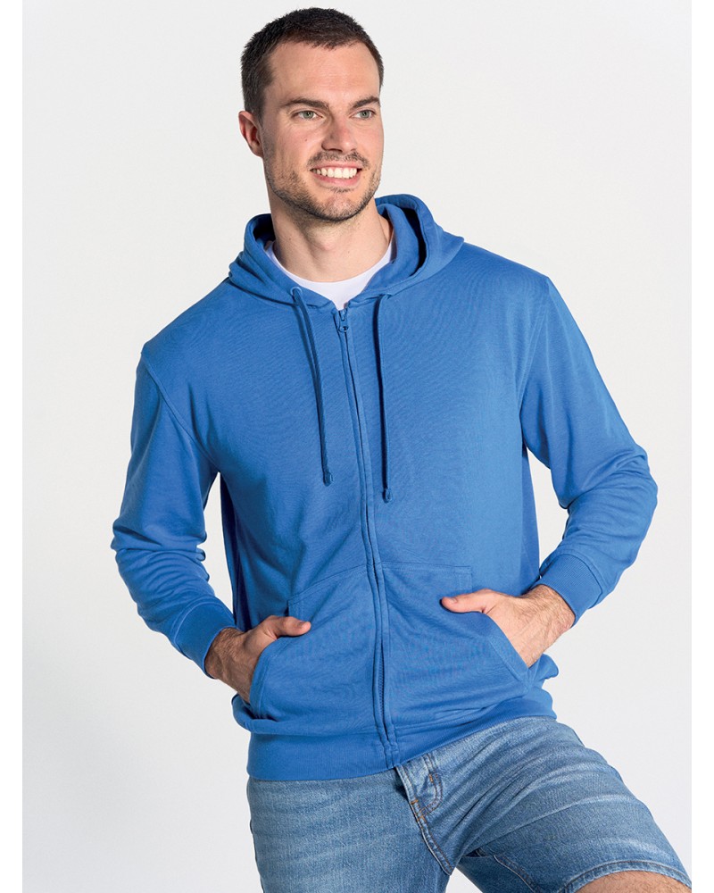FELPA UOMO CAPPUCCIO E ZIP LEGGERA FRENCH TERRY