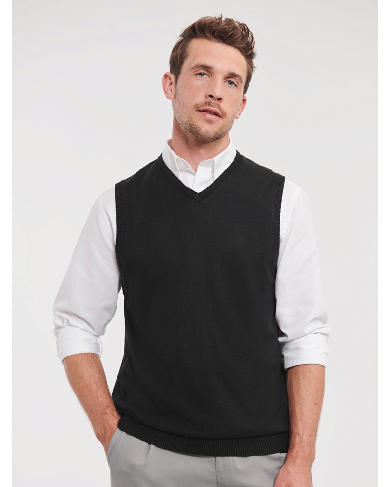PULLOVER UNISEX SMANICATO COLLO A V