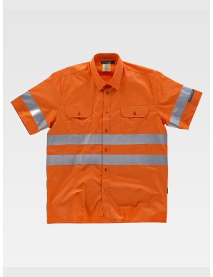 CAMICIA MANICA CORTA ALTA VISIBILITA E BANDE RIFRANGENTI
