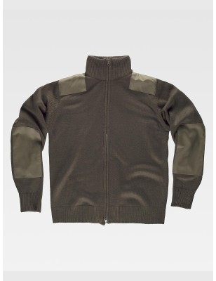 PULLOVER UNISEX ZIP INTERA RINFORZI IN TWILL