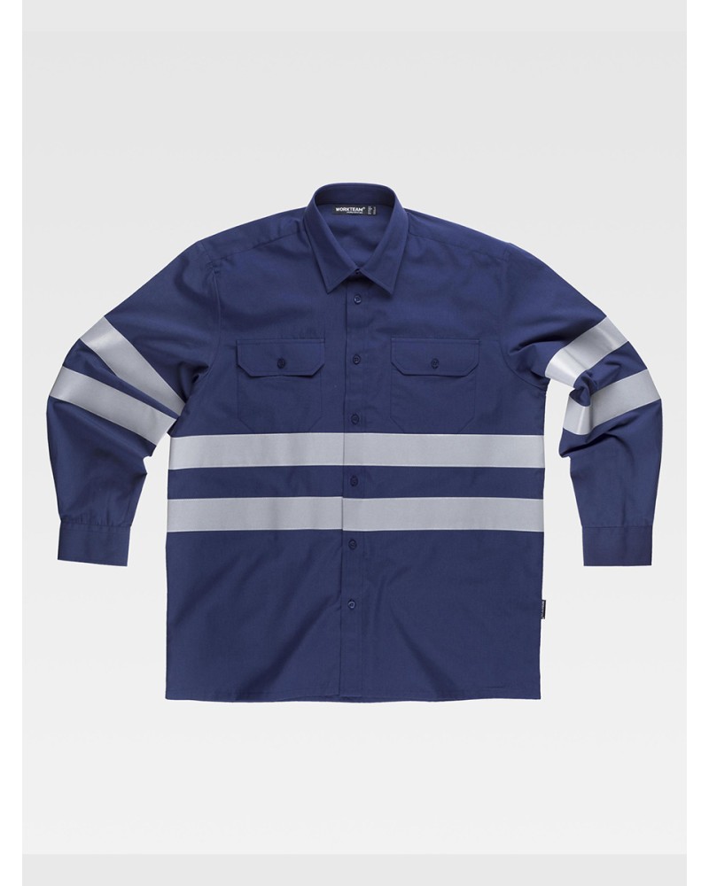 CAMICIA MANICA LUNGA BANDE RIFRANGENTI