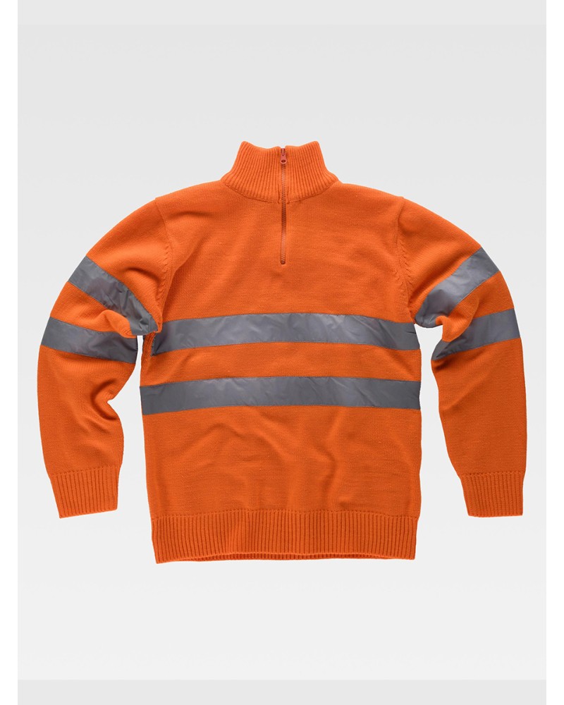 PULLOVER MEZZA ZIP ALTA VISIBILITA CLASSE 2