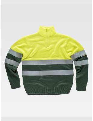 PULLOVER MEZZA ZIP ALTA VISIBILITA CLASSE 1