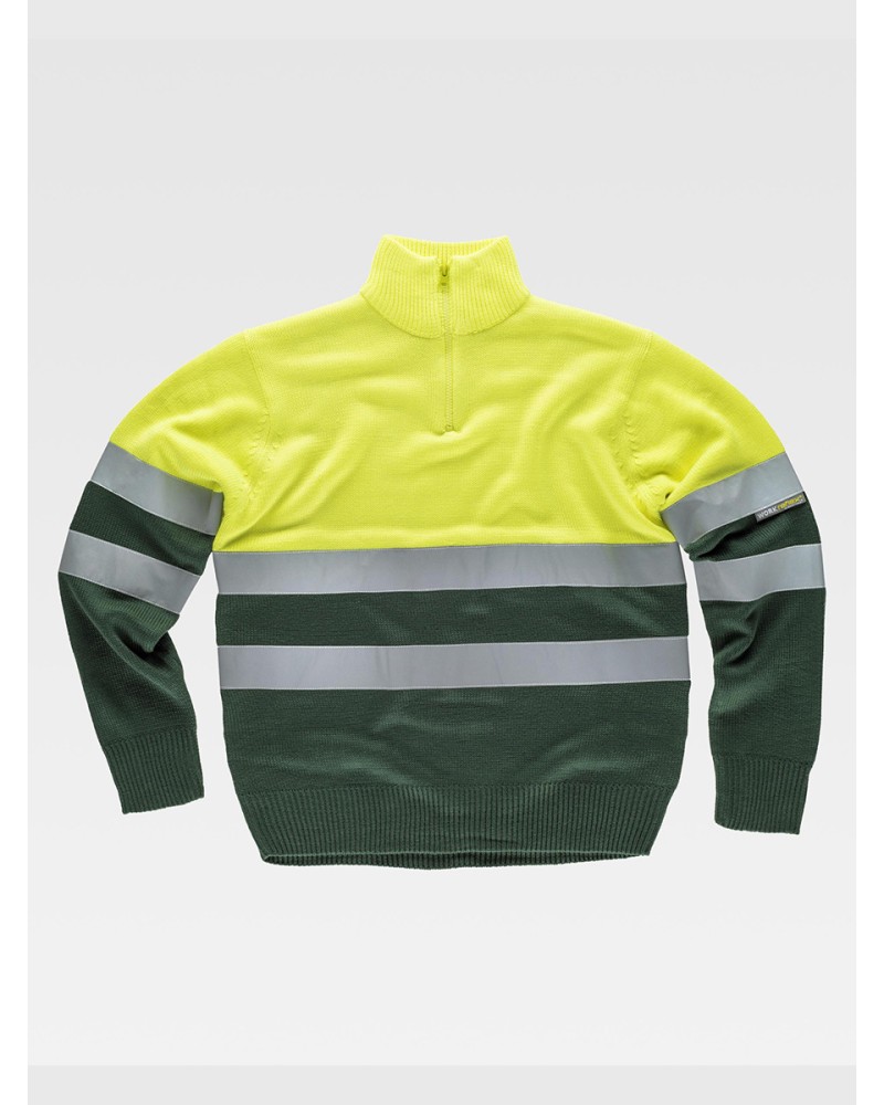 PULLOVER MEZZA ZIP ALTA VISIBILITA CLASSE 1