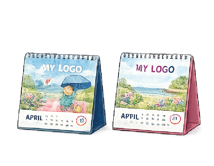 Calendario da tavolo illustrato