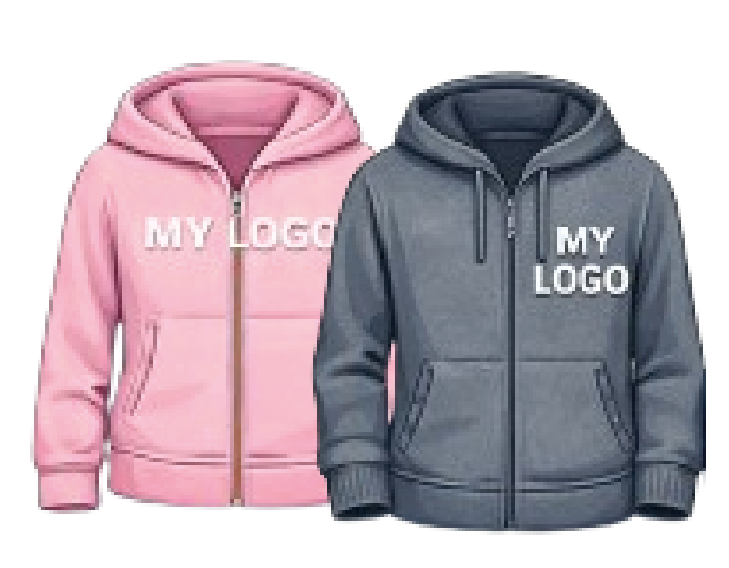 felpe unisex con cappuccio e zip