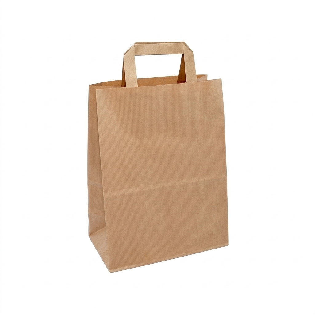 Shopper in carta avana rigata